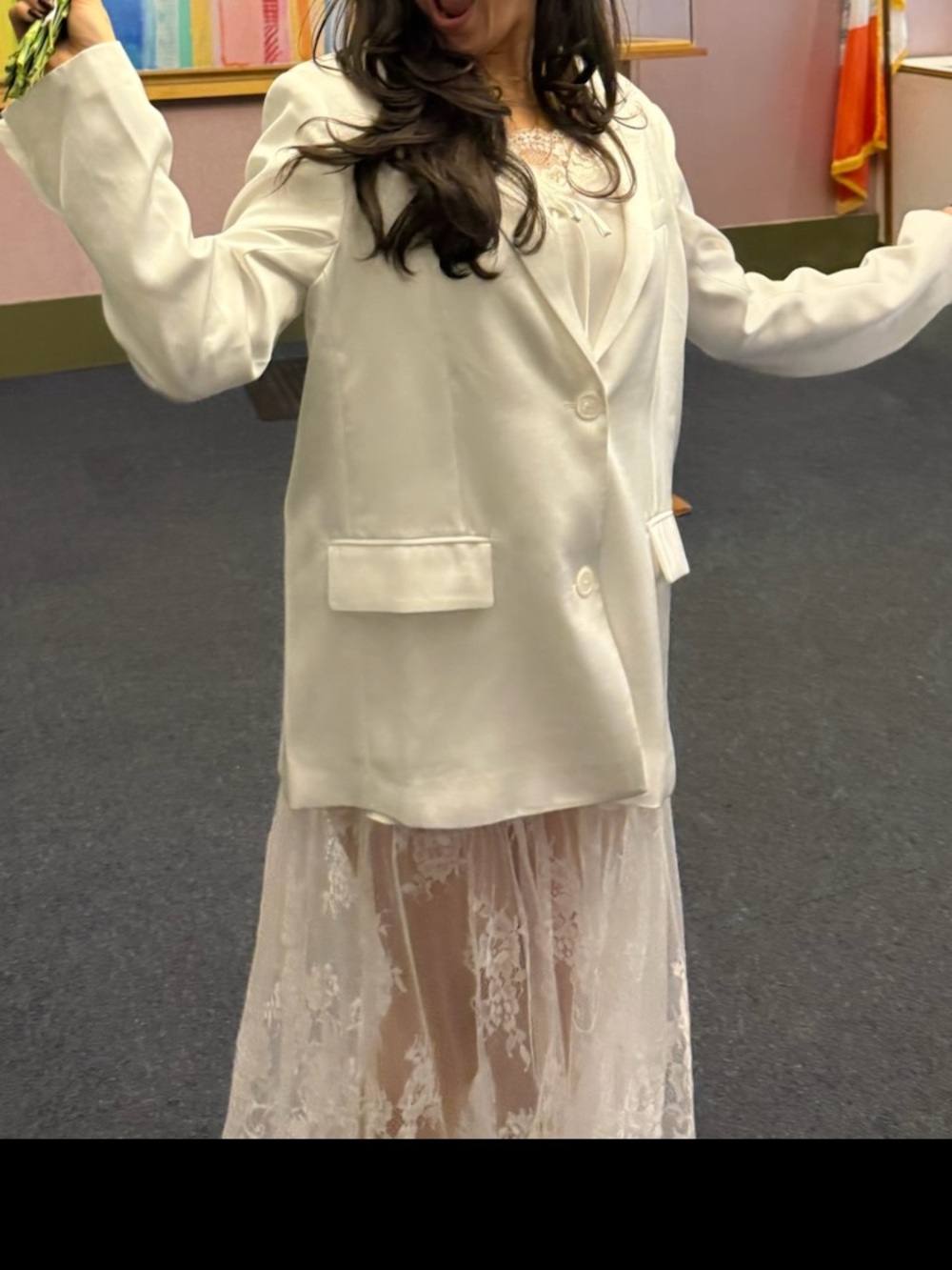 White Oversized Blazer Jacket